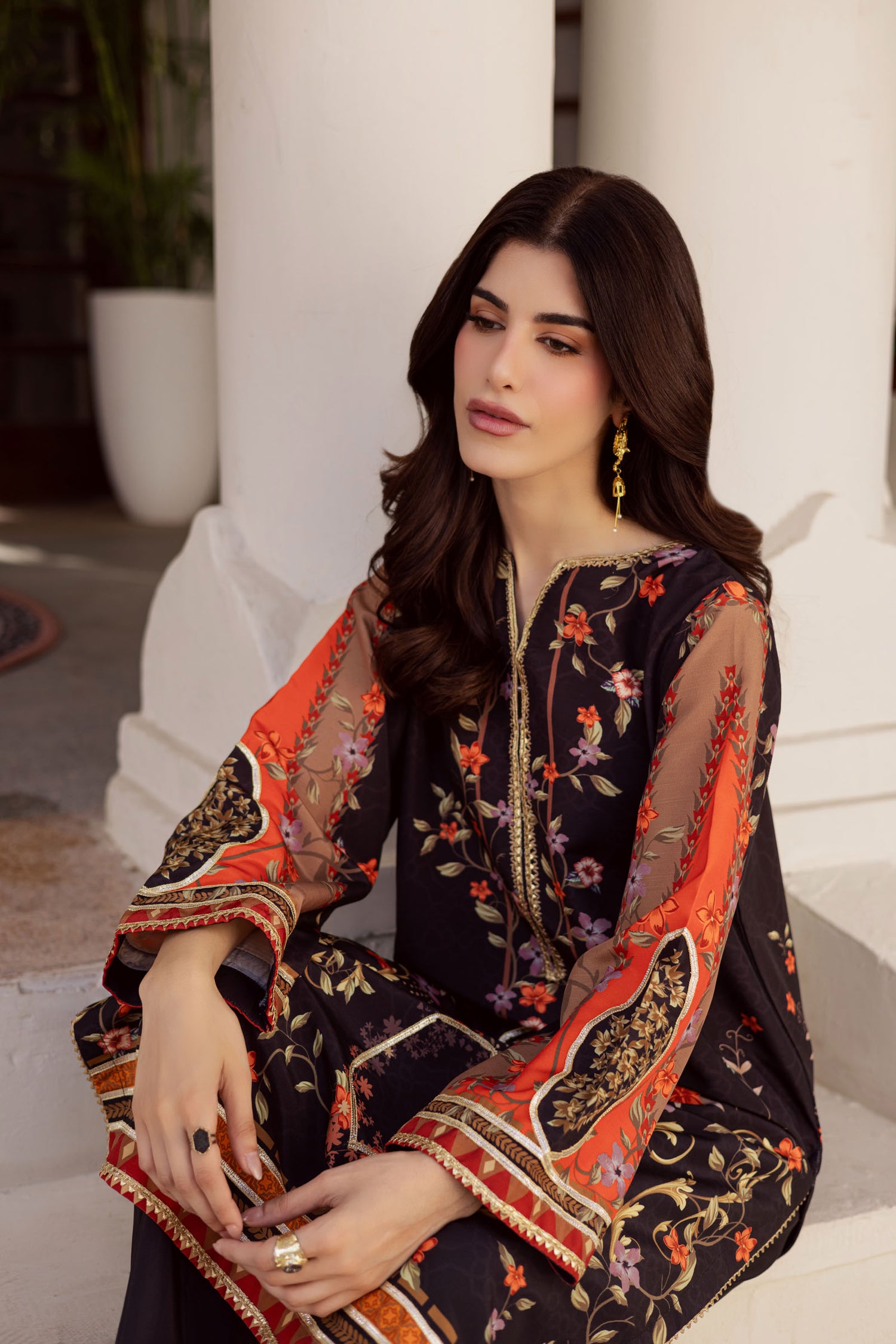 2PC Luxury Printed Pret- LP09