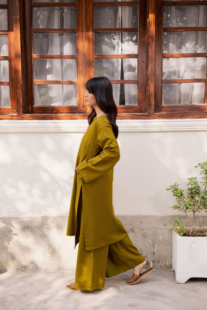 2 PC Khaddar Solid PSK 01 - Green