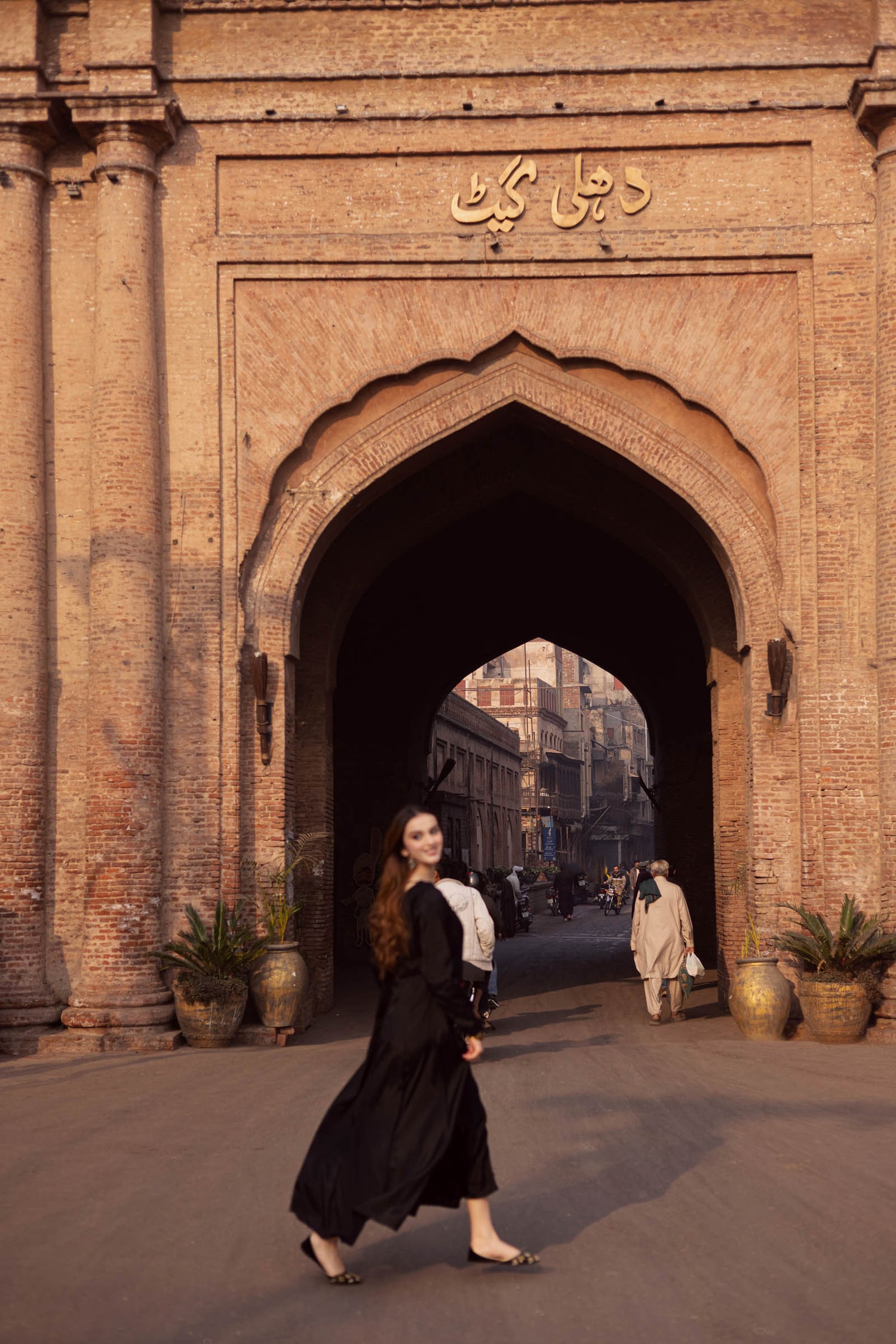 Raw Silk Frock-Black