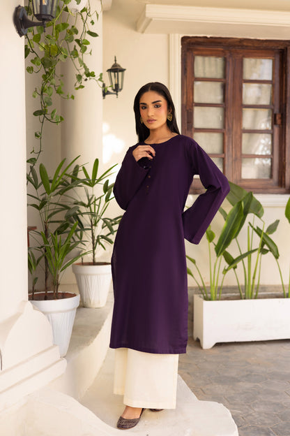2 PC Khaddar Solid CSK 02 - Purple