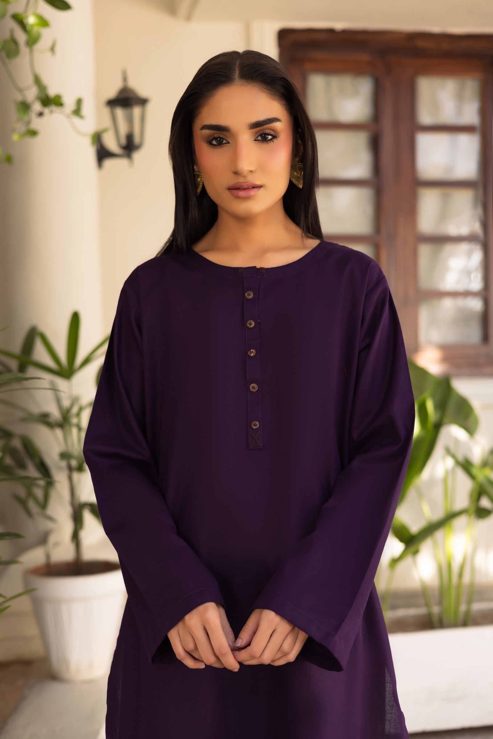 2 PC Khaddar Solid CSK 02 - Purple