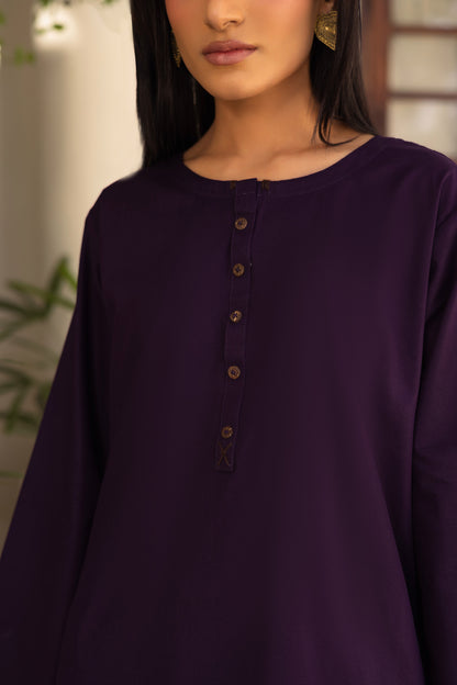 2 PC Khaddar Solid CSK 02 - Purple