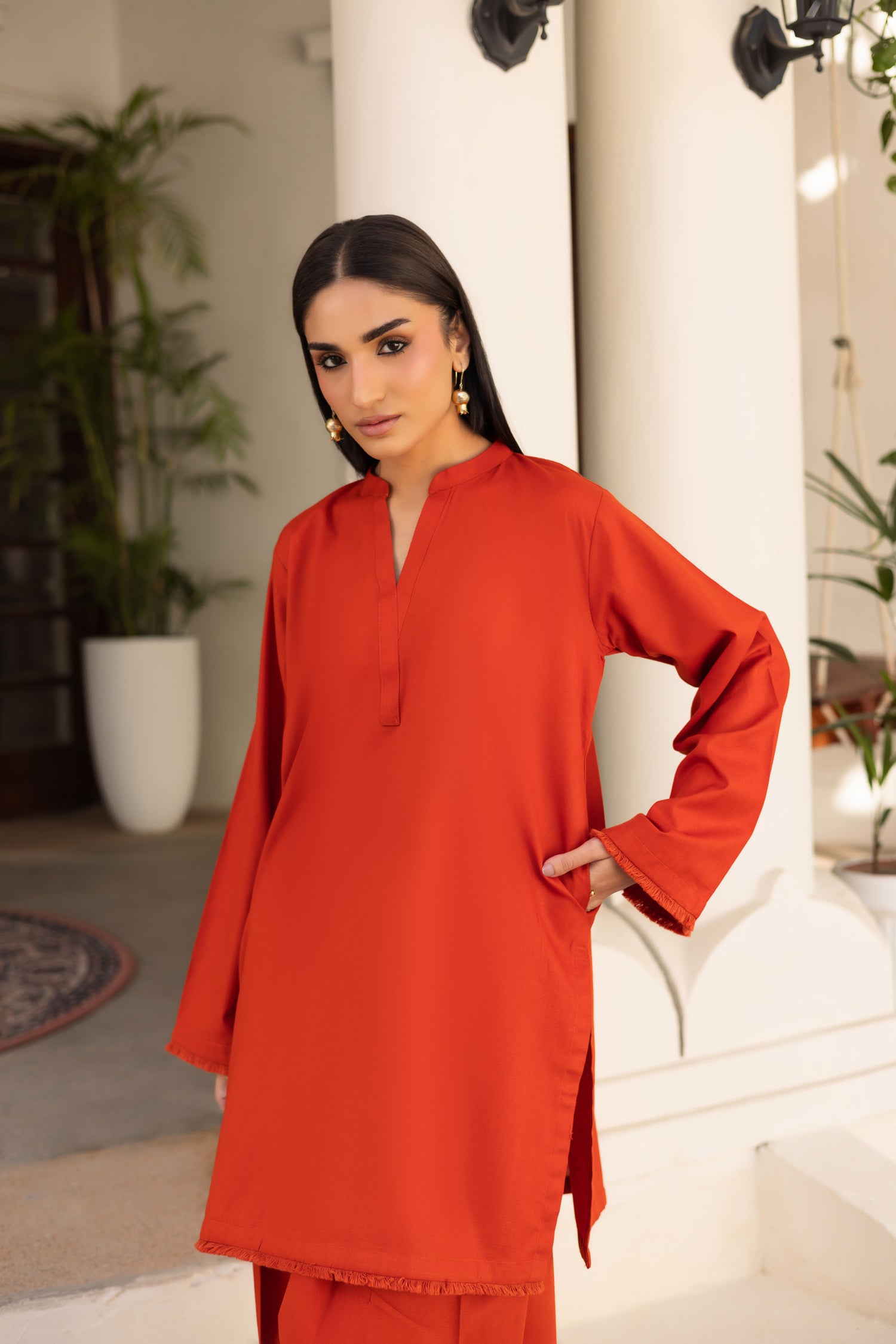 2 PC Khaddar Solid FSK 03 – Rust