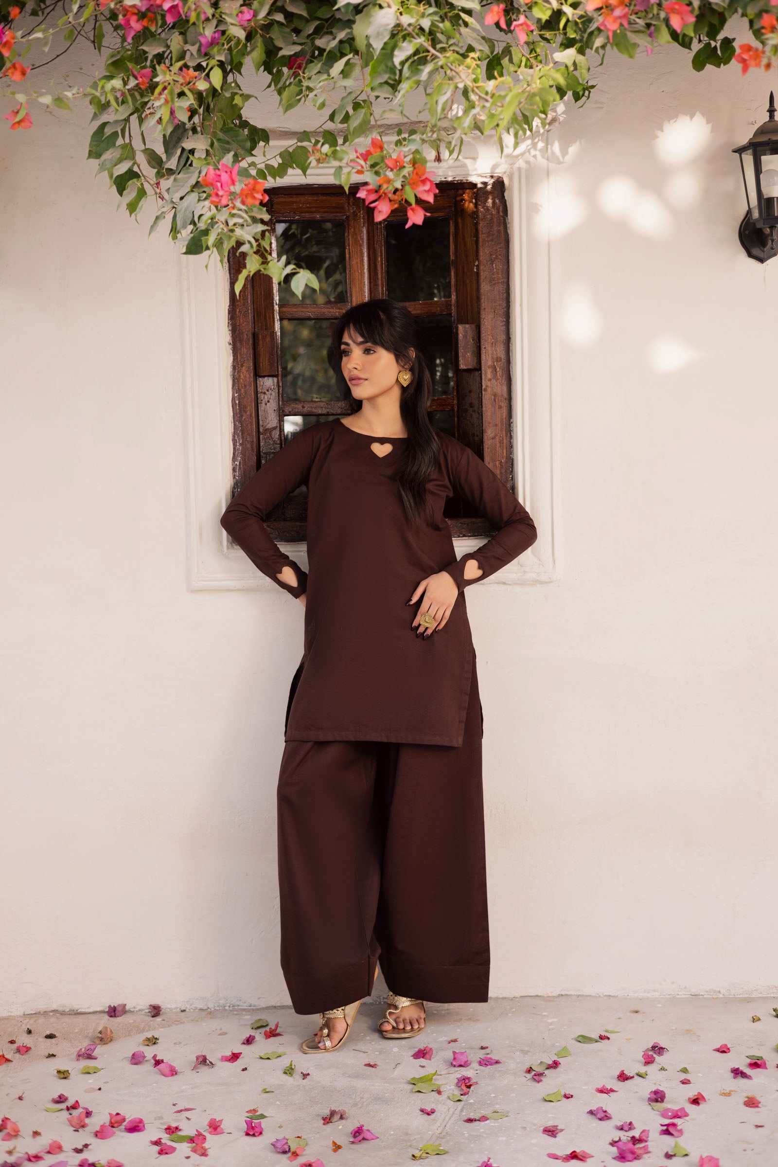 2PC Khaddar Solid HSK 06 – Dark Brown