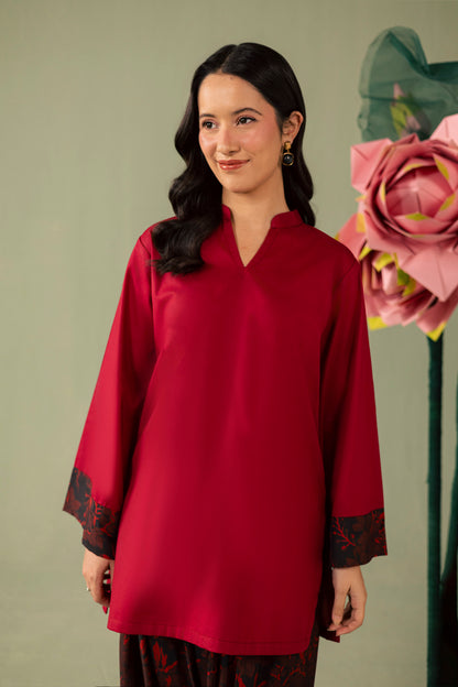 2PC Printed Solid Shalwar Kameez - AZ12