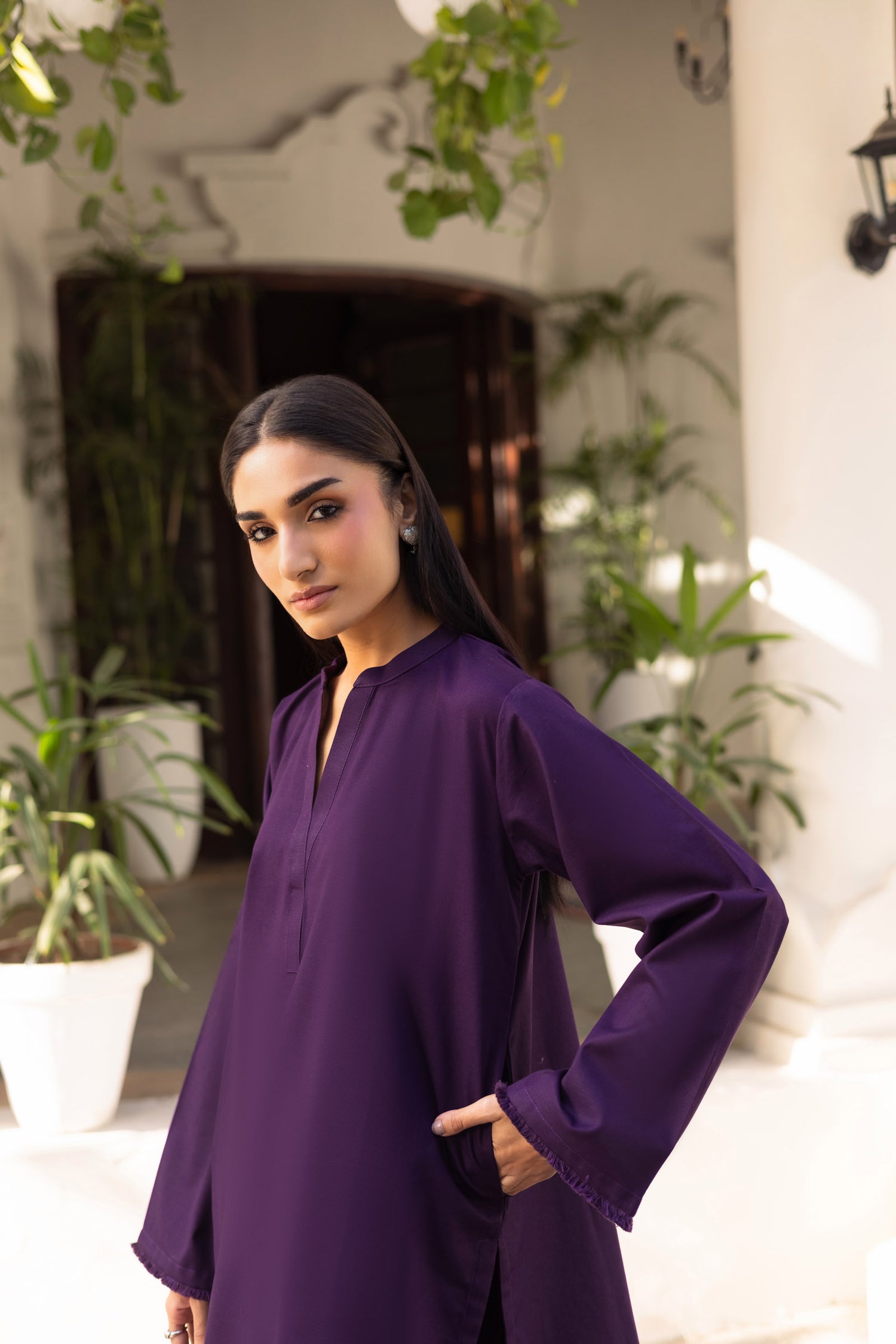 2 PC Khaddar Solid FSK 03 - Purple