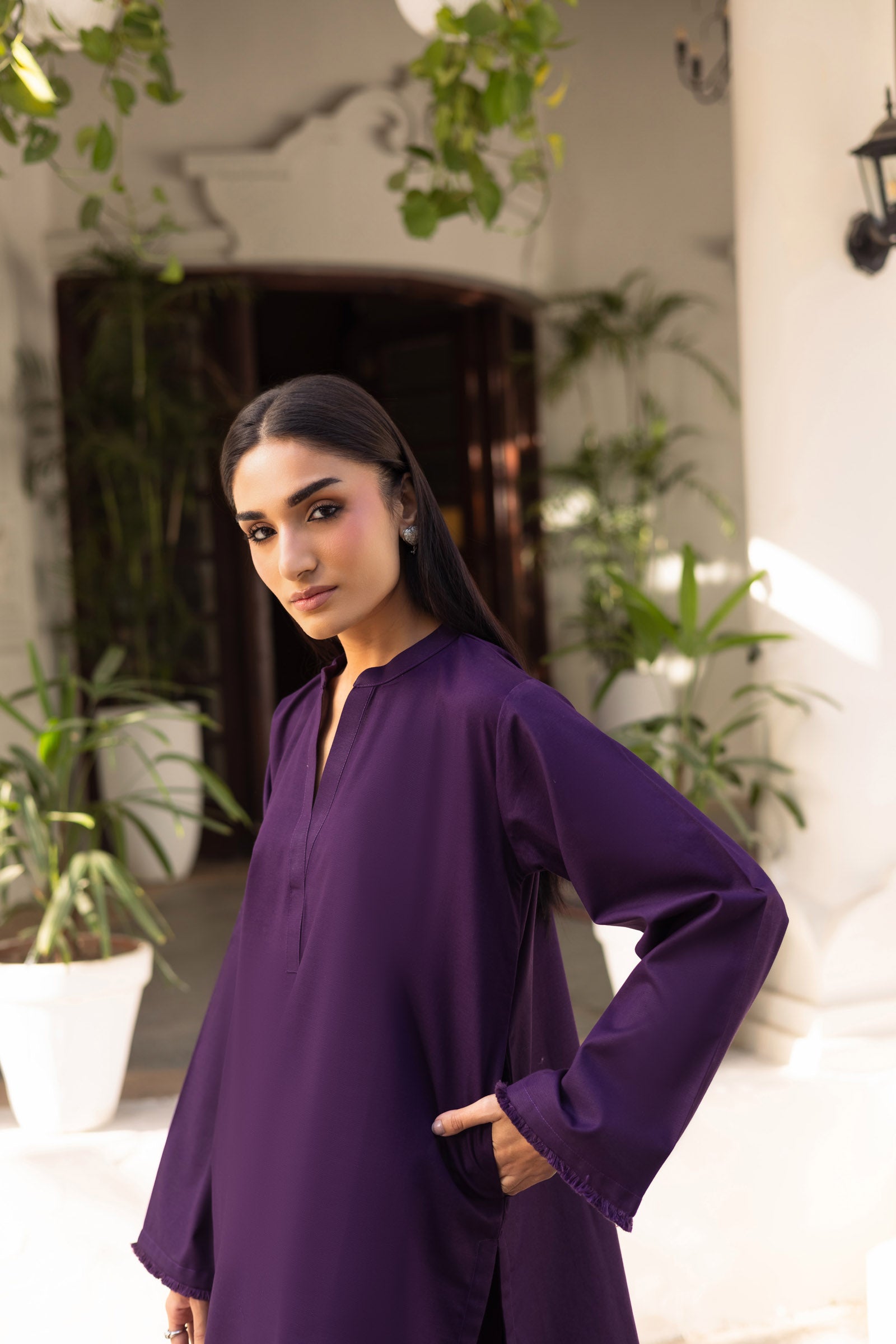 2 PC Khaddar Solid FSK 03 - Purple