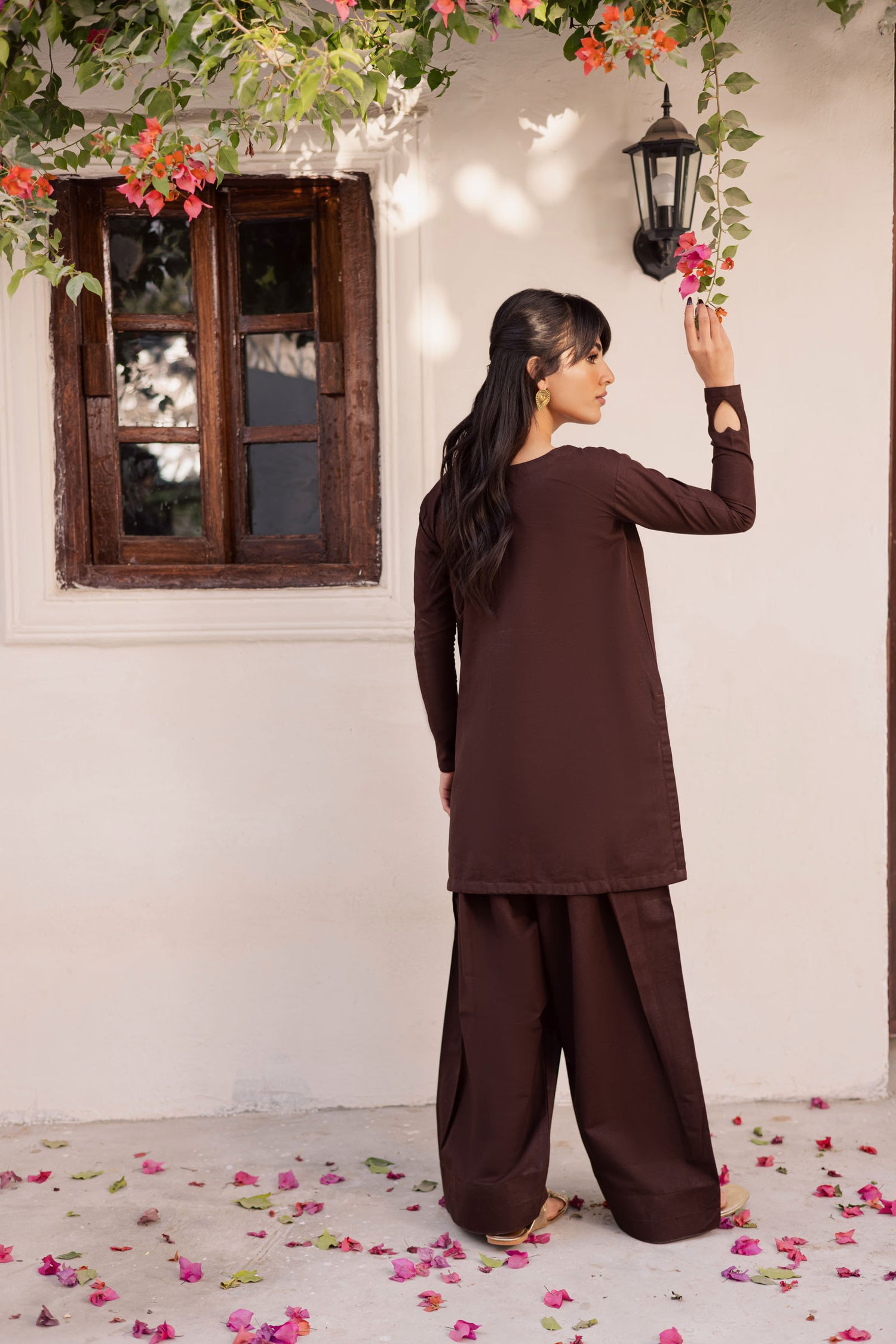 2PC Khaddar Solid HSK 06 – Dark Brown