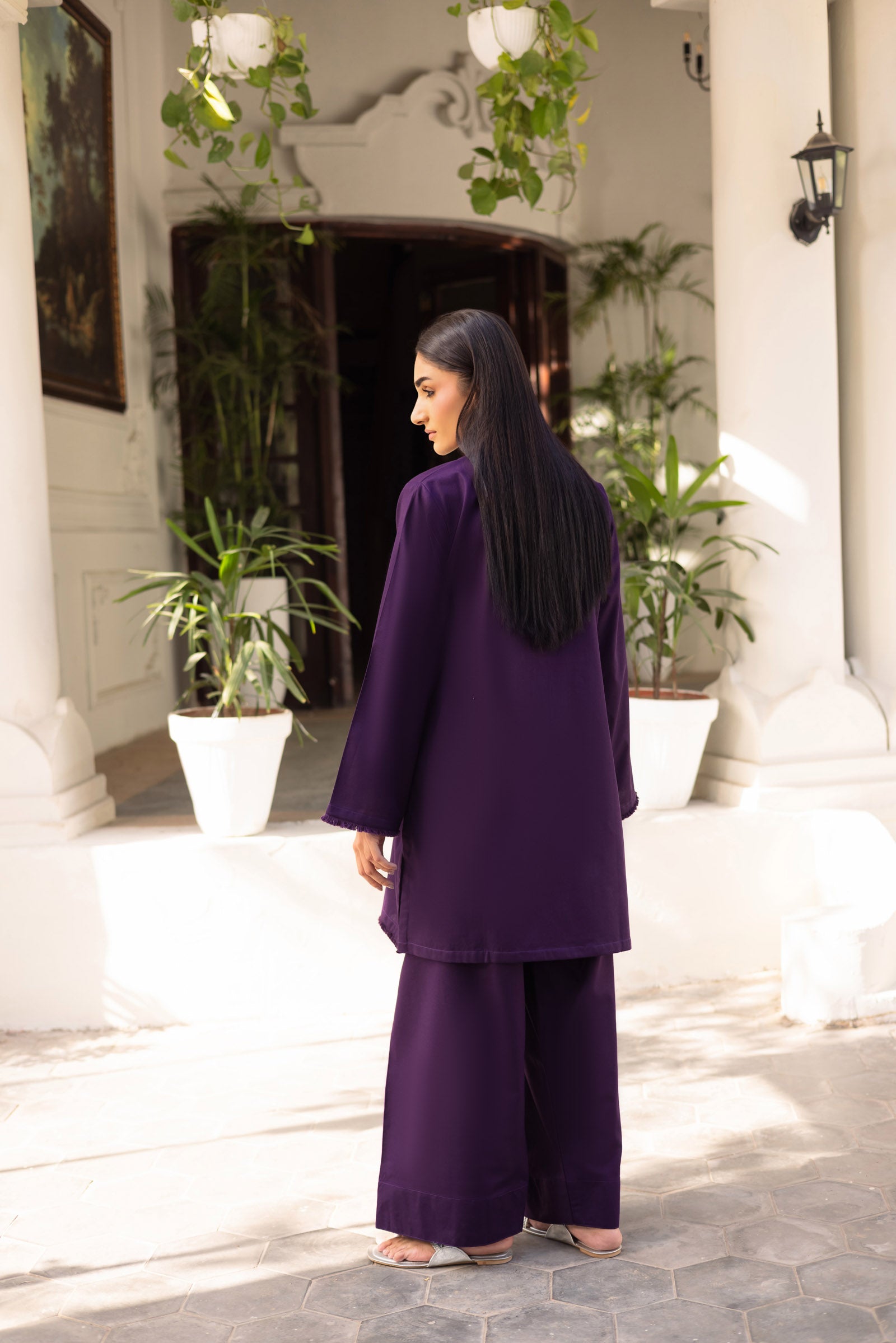 2 PC Khaddar Solid FSK 03 - Purple