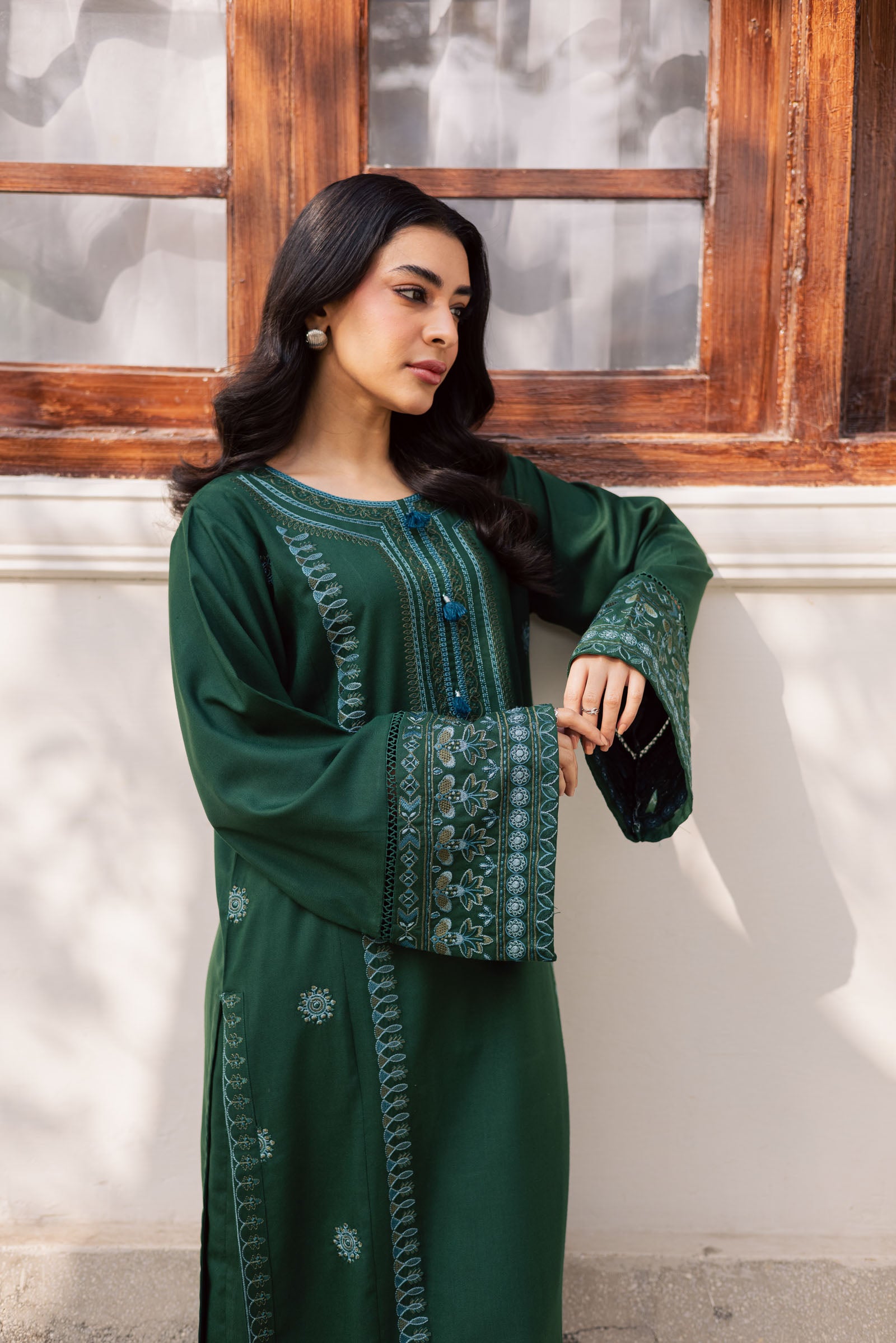 2PC Winter Embroidered Dress - 1203