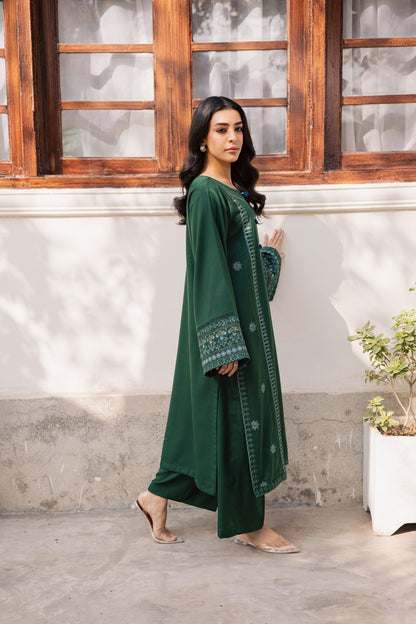 2PC Winter Embroidered Dress - 1203