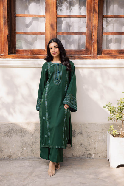 2PC Winter Embroidered Dress - 1203