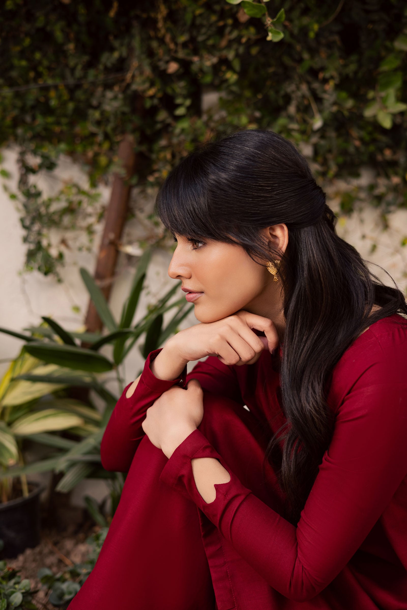 2PC Khaddar Solid HSK 06 – Maroon