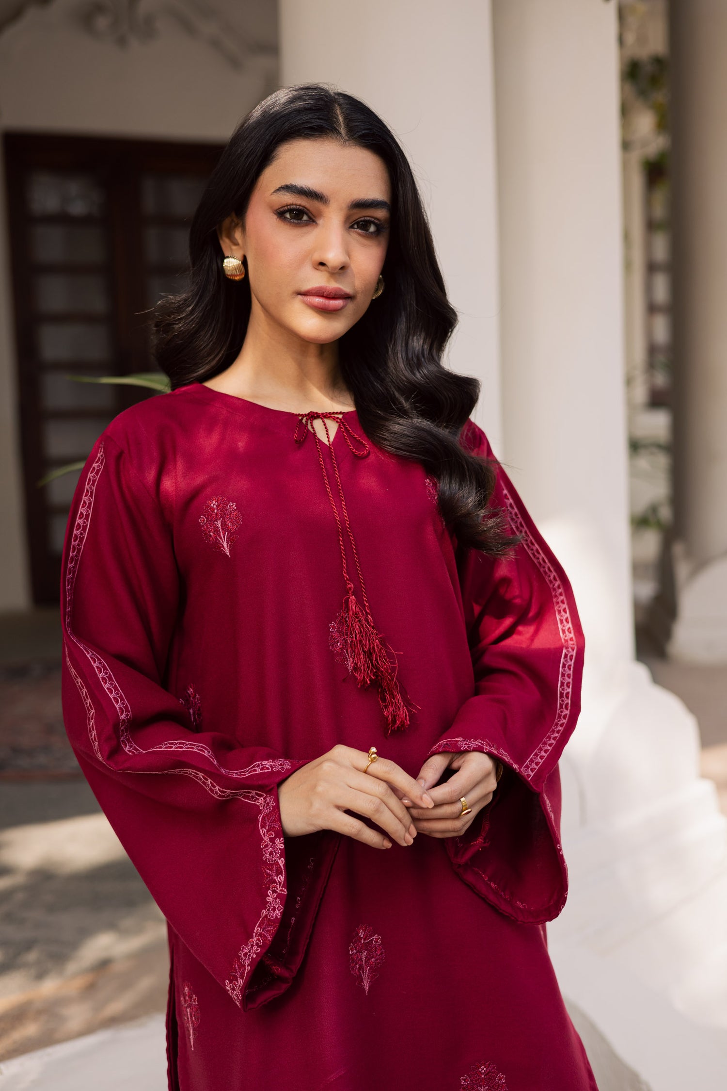 2PC Winter Embroidered Dress - 1194