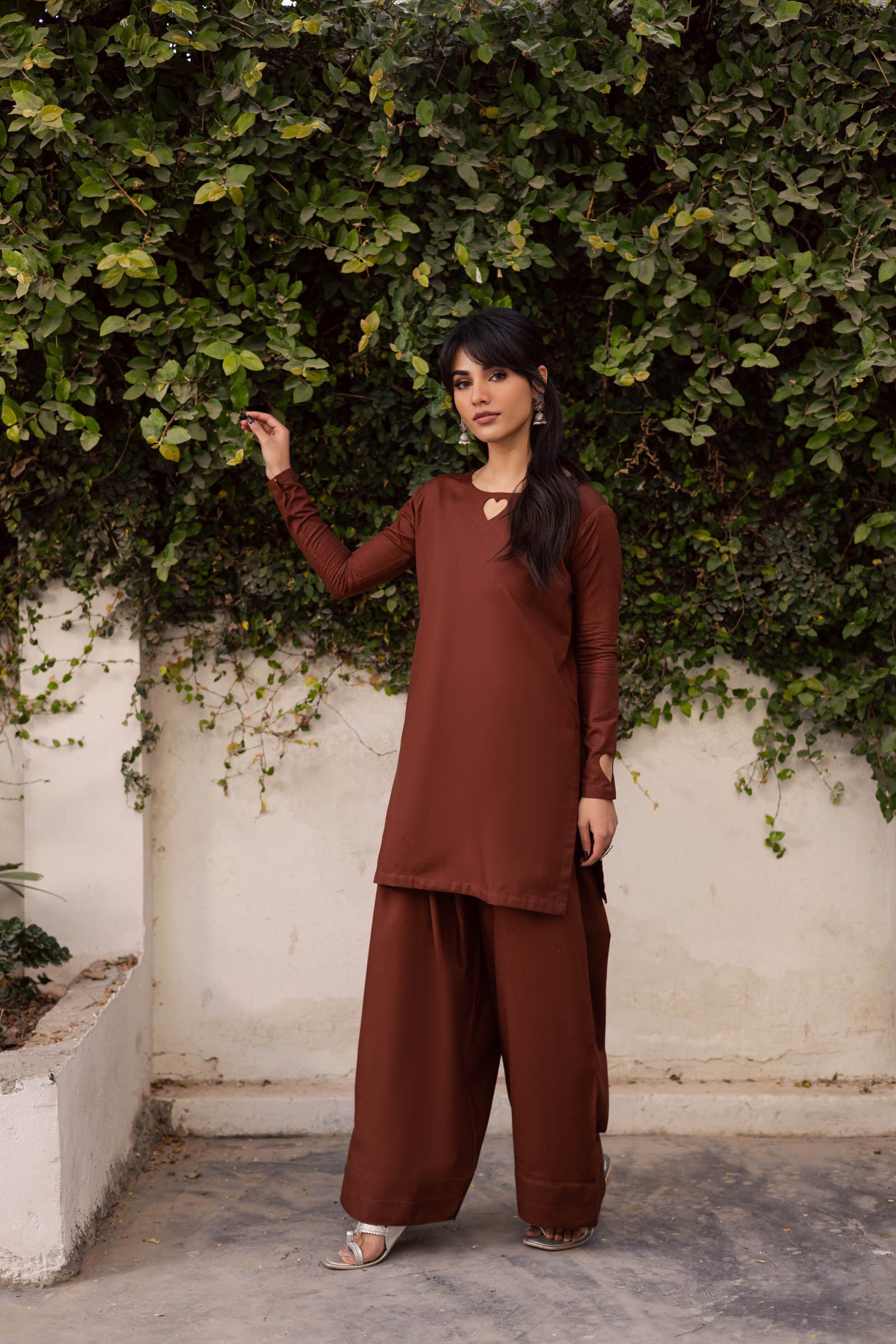 2PC Khaddar Solid HSK 06 – Chocolate Brown