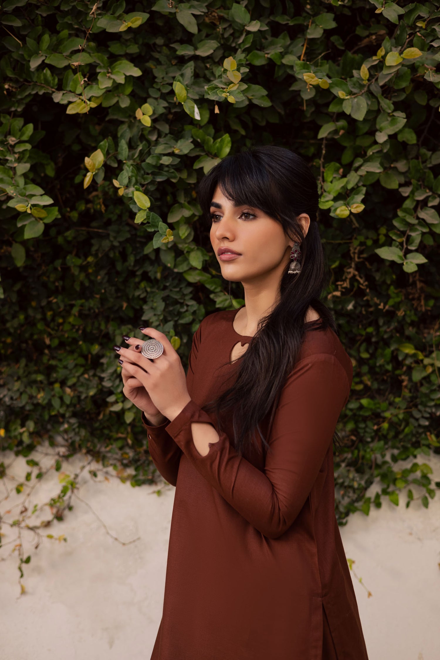 2PC Khaddar Solid HSK 06 – Chocolate Brown