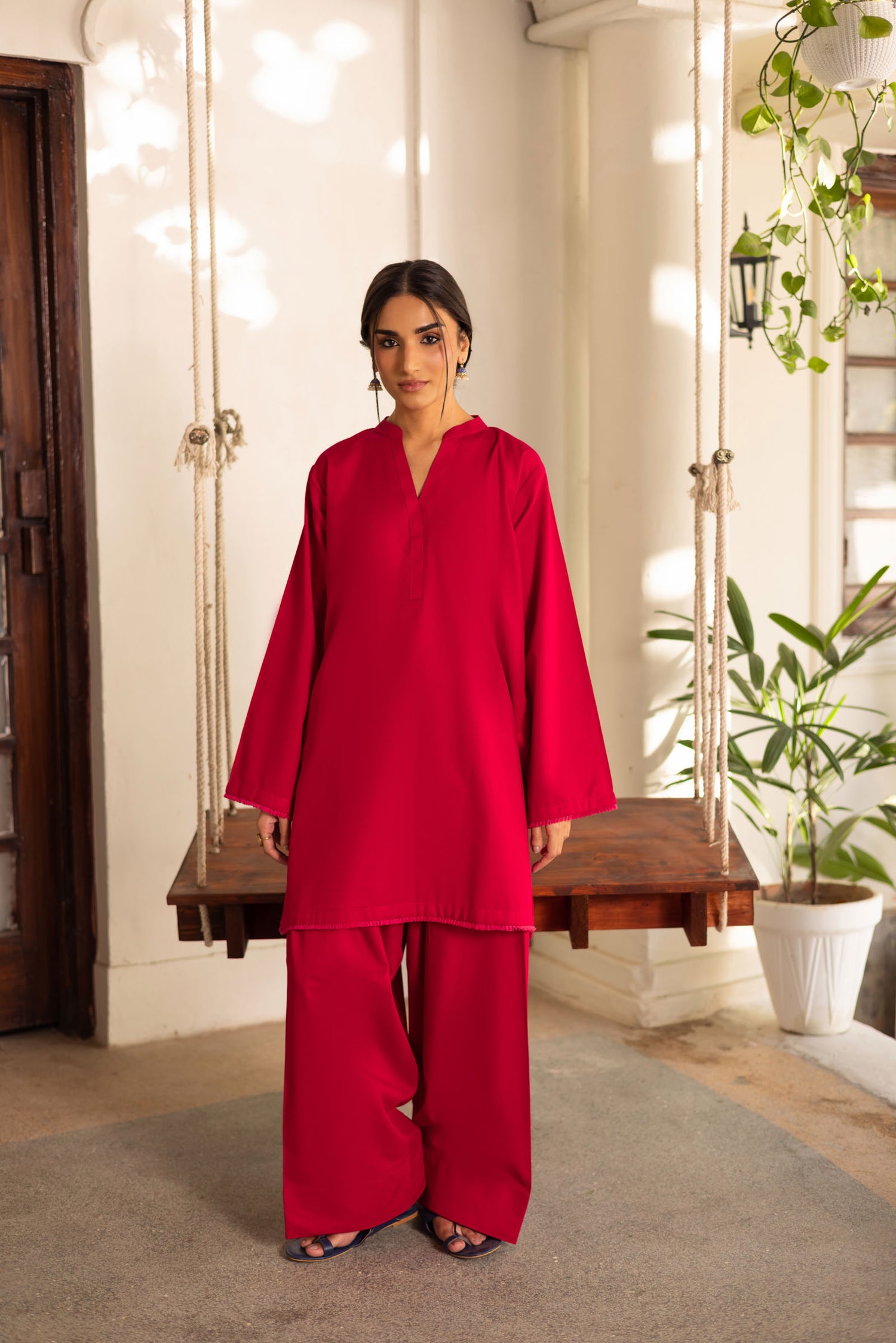 2 PC Khaddar Solid FSK 03 – Shocking Pink