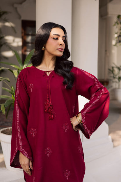 2PC Winter Embroidered Dress - 1194