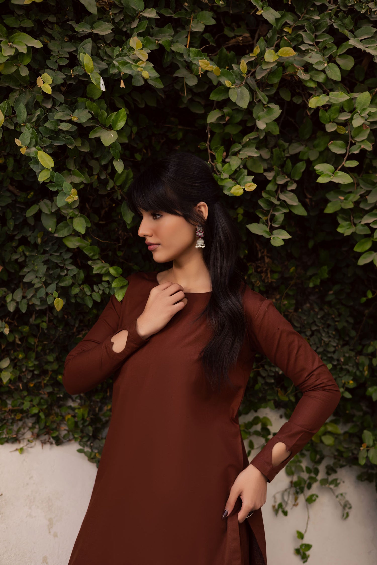 2PC Khaddar Solid HSK 06 – Chocolate Brown