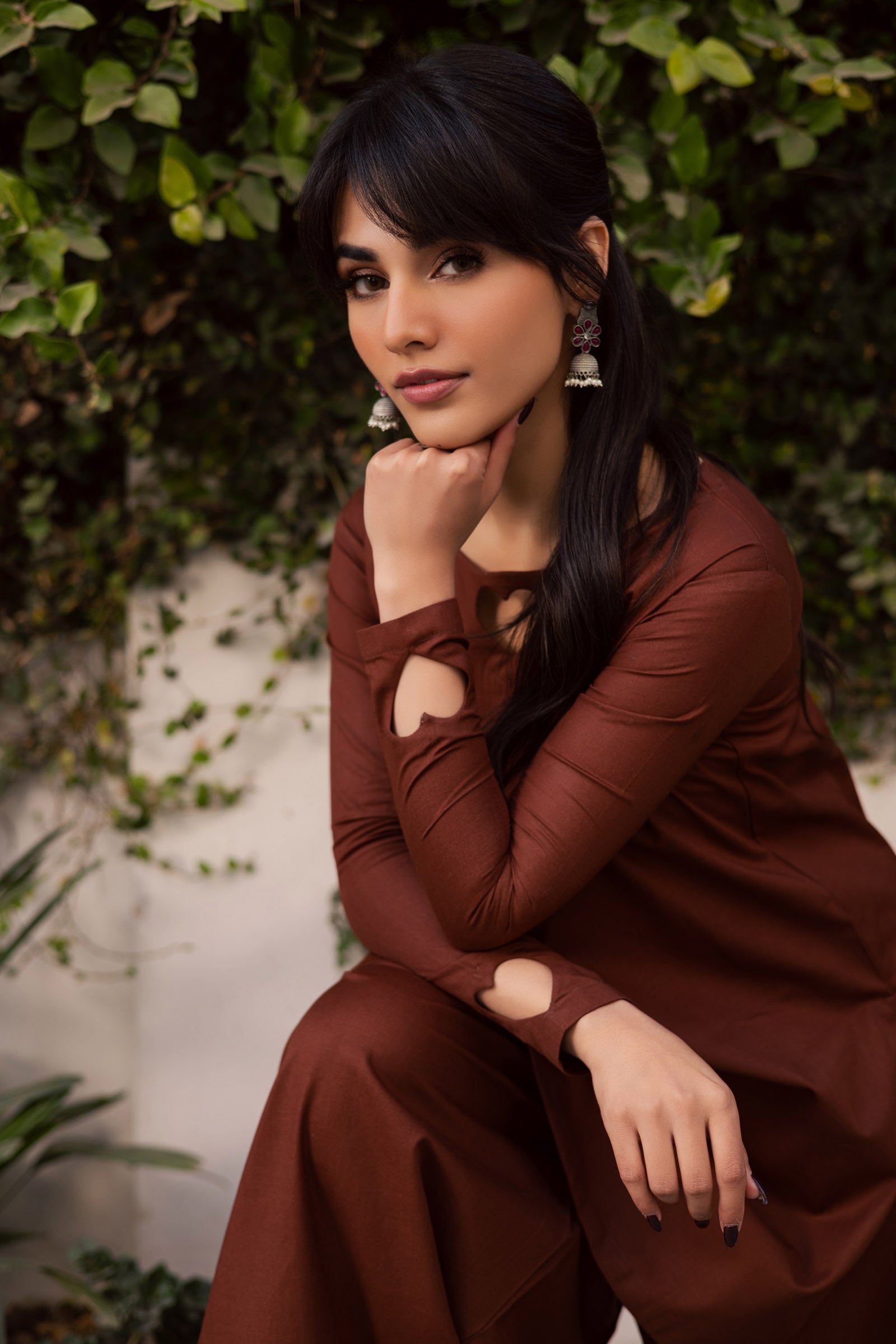 2PC Khaddar Solid HSK 06 – Chocolate Brown