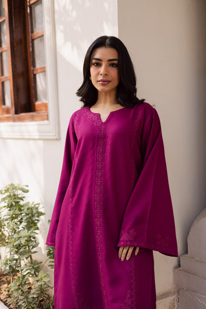 2PC Winter Embroidered Dress - 1200