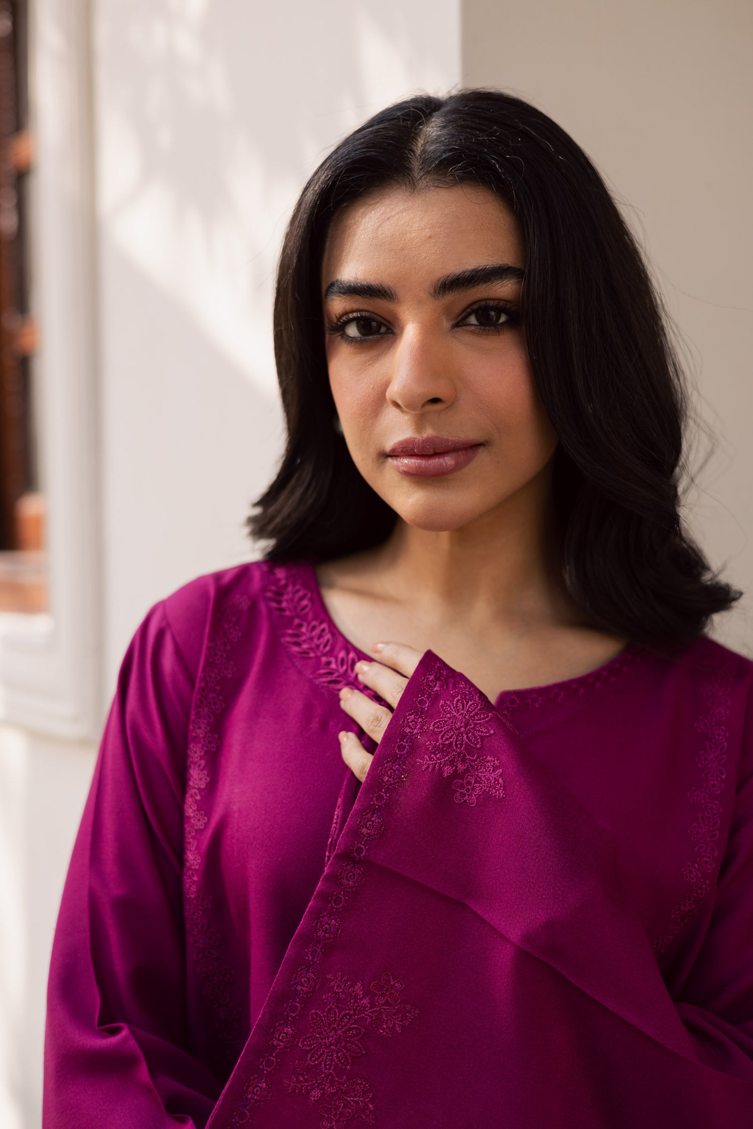 2PC Winter Embroidered Dress - 1200