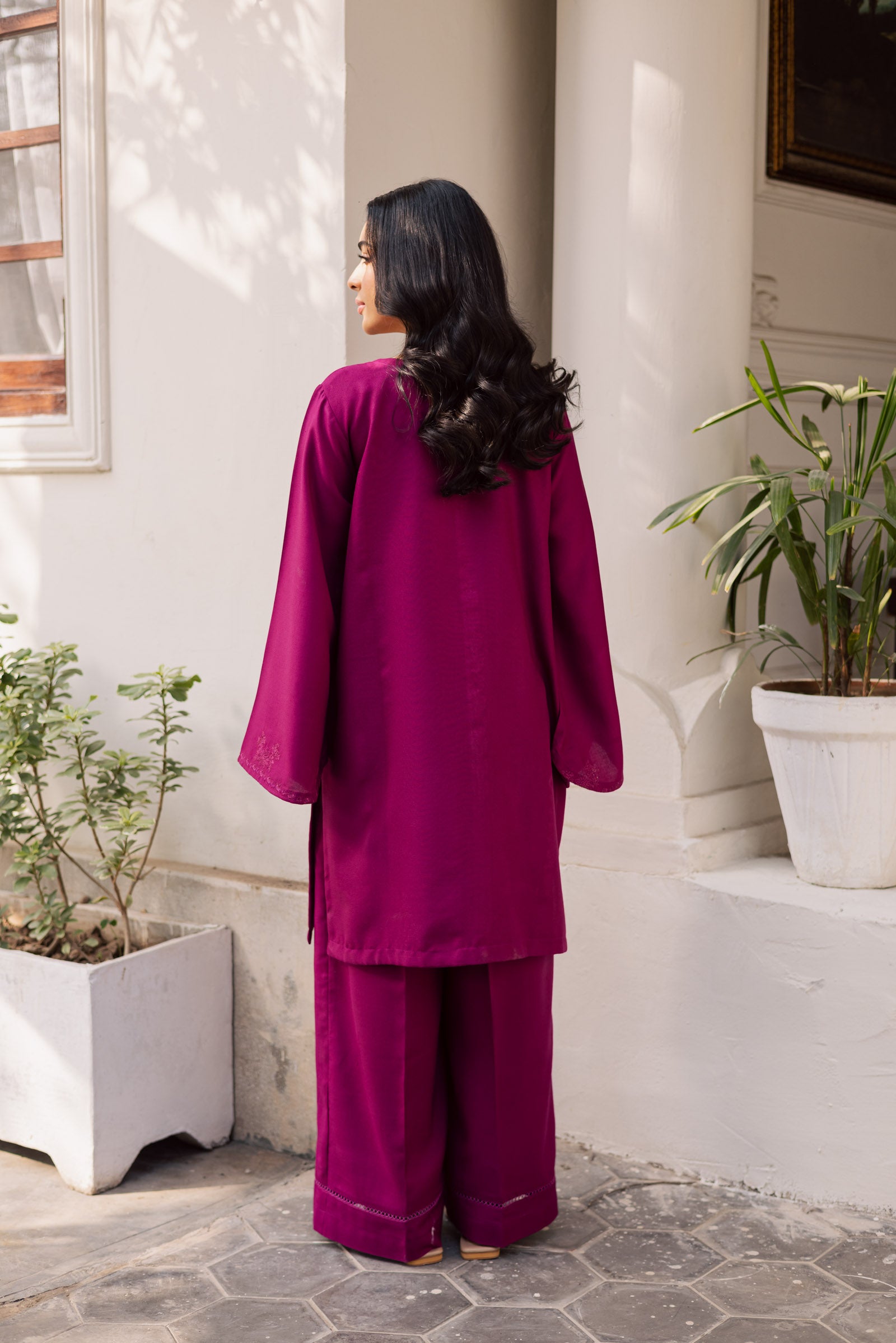 2PC Winter Embroidered Dress - 1200