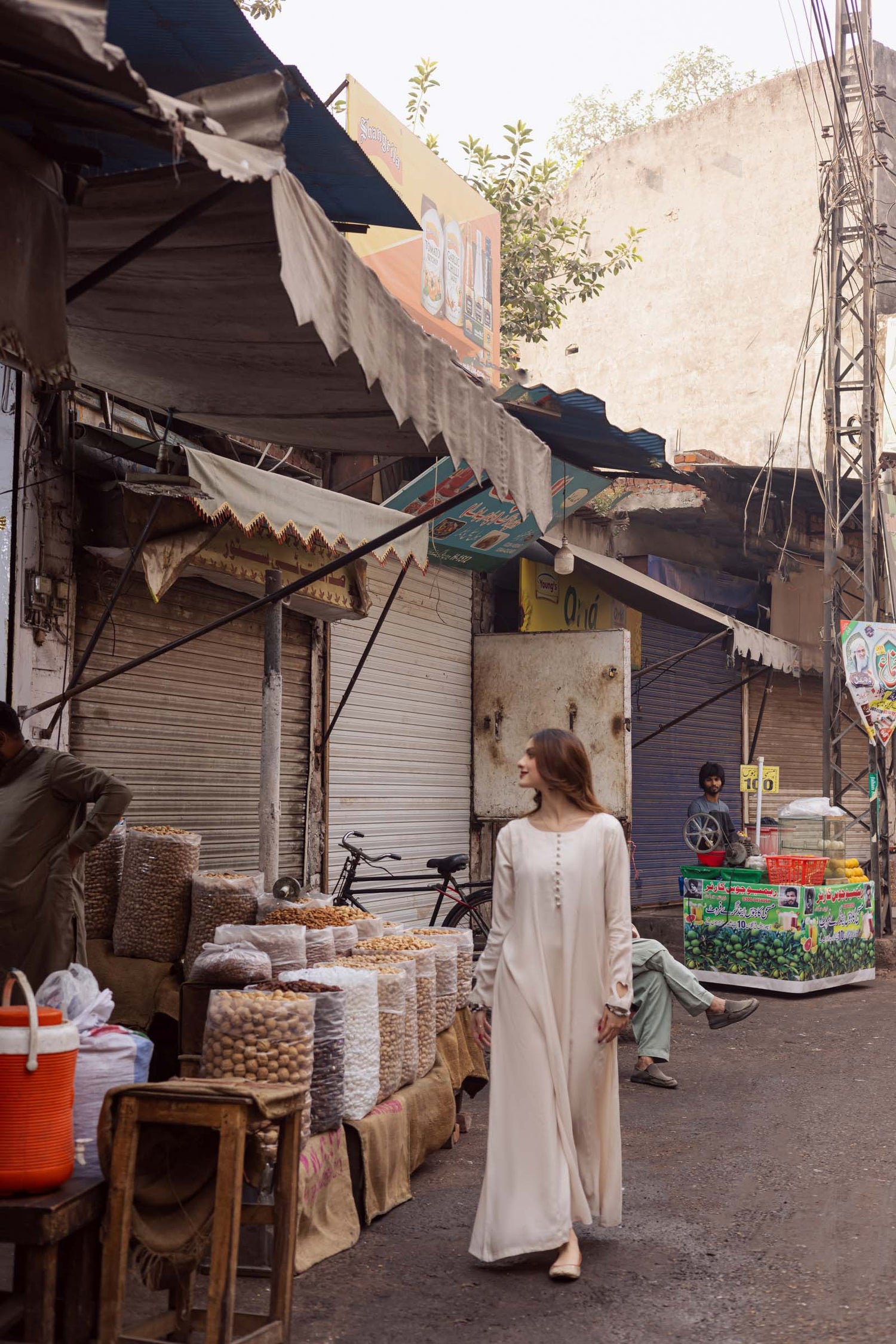 Raw Silk Frock-Cream