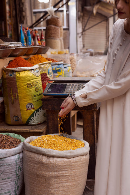Raw Silk Frock-Cream