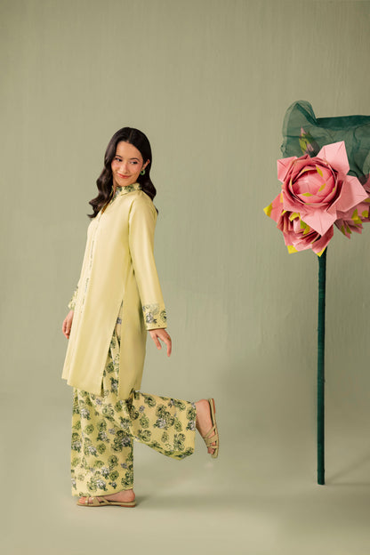 2PC Printed Solid Shalwar Kameez - AZ15