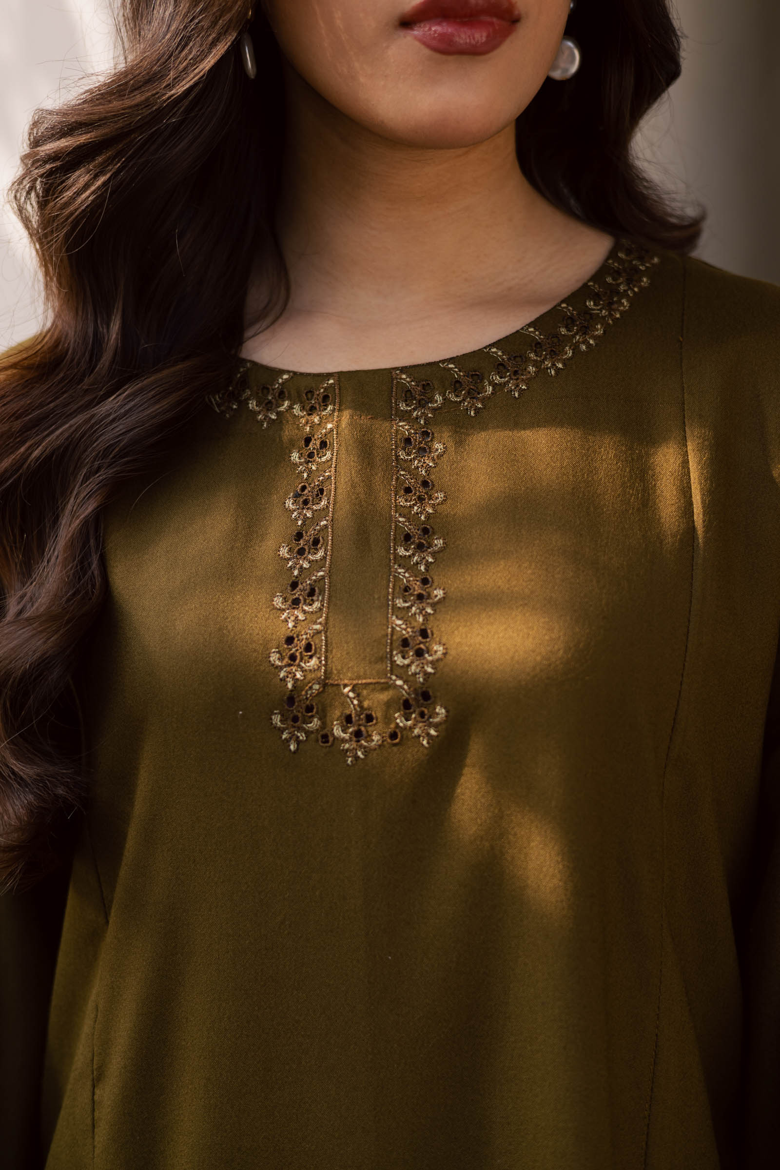 2PC Winter Embroidered Dress - 1184