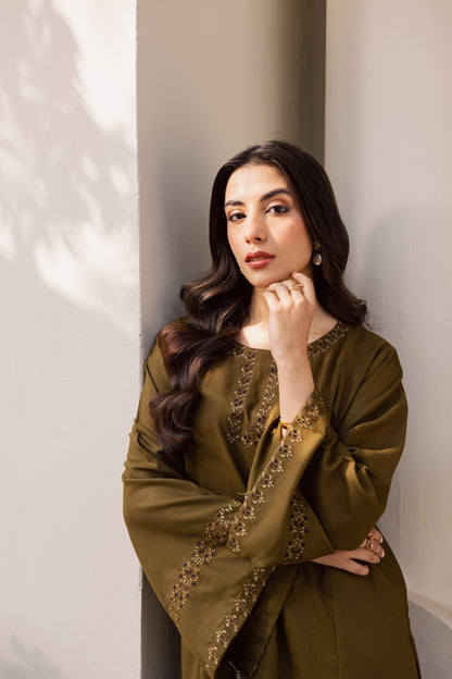 2PC Winter Embroidered Dress - 1184