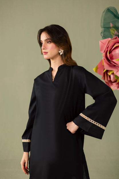 2PC Printed Solid Shalwar Kameez - AZ11