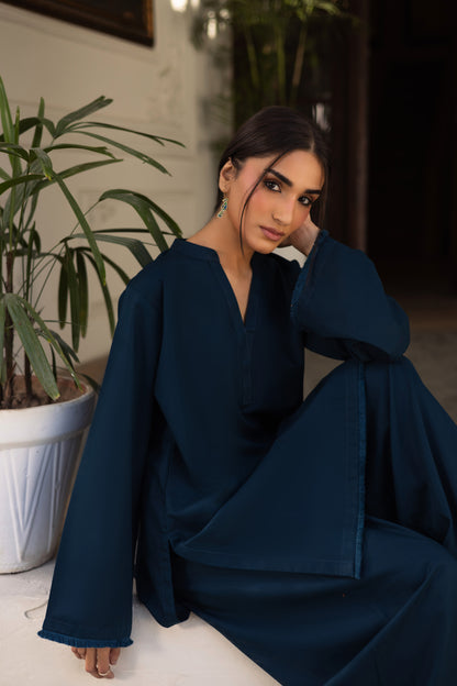 2 PC Khaddar Solid FSK 03 - Teal