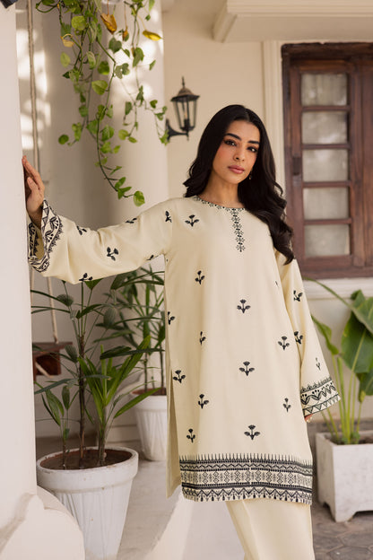 2PC Winter Embroidered Dress - 1193