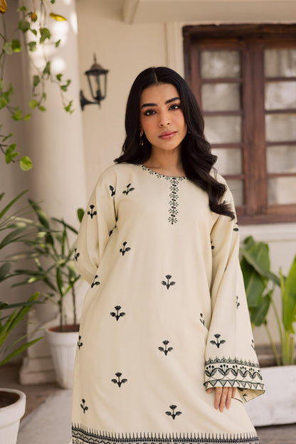 2PC Winter Embroidered Dress - 1193