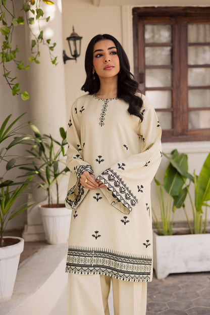 2PC Winter Embroidered Dress - 1193