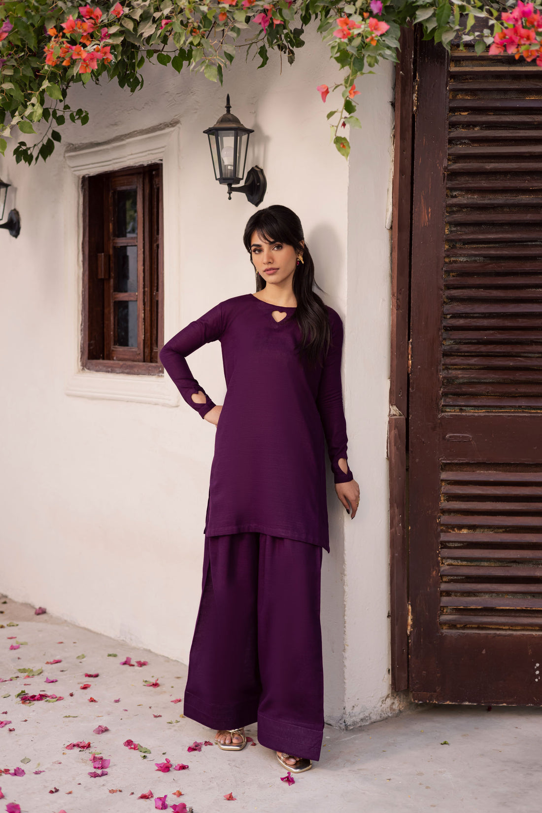 2PC Khaddar Solid HSK 06 – Dark Plum