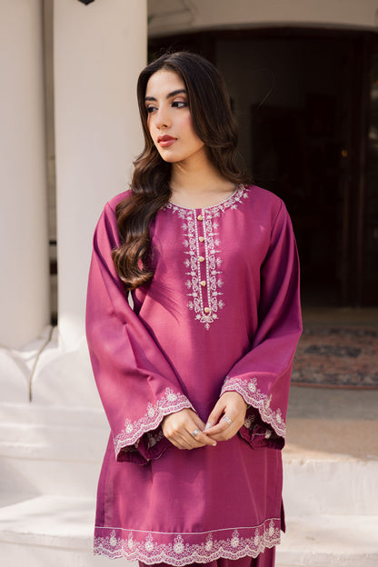 2PC Winter Embroidered Dress - 1195