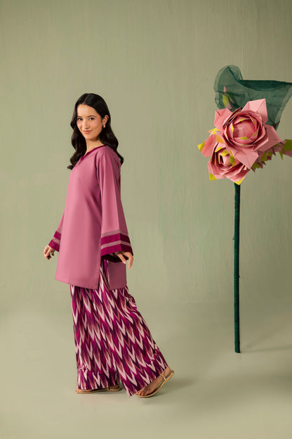 2PC Printed Solid Shalwar Kameez - AZ14