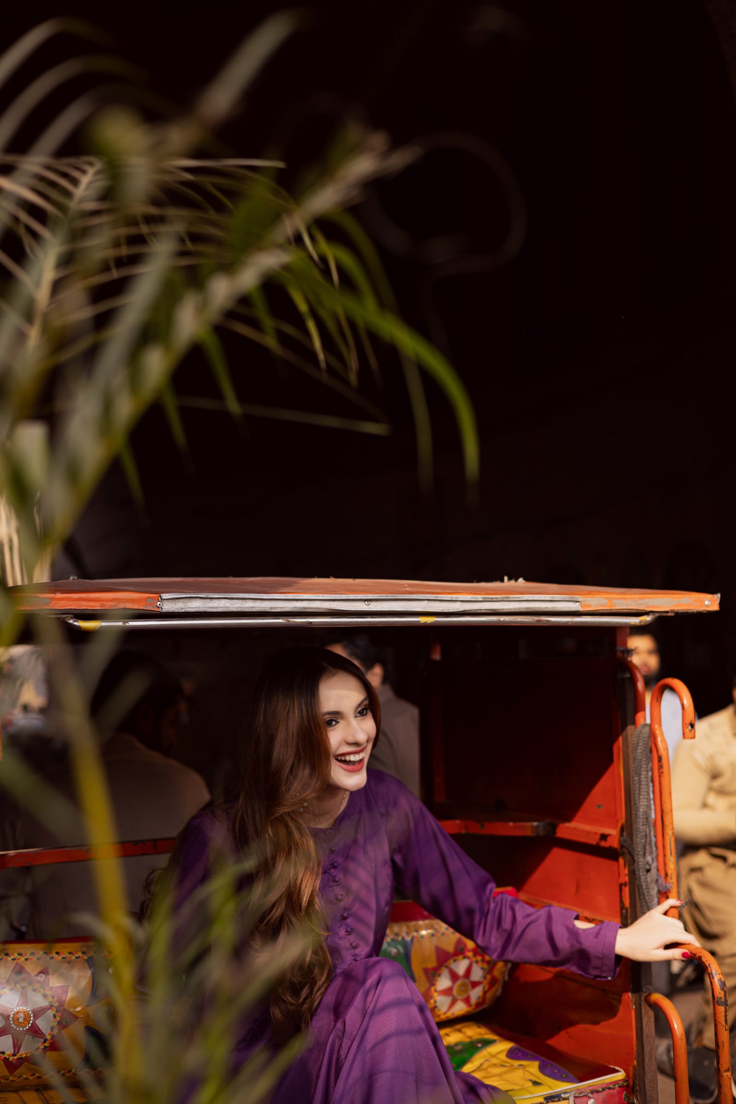 Raw Silk Frock-Purple