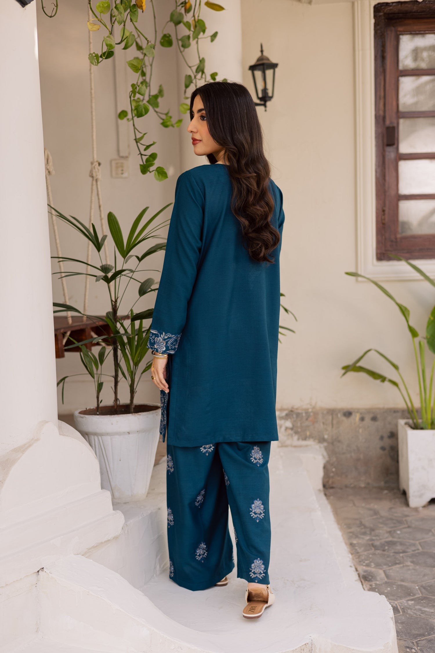 2PC Winter Embroidered Dress - 1188