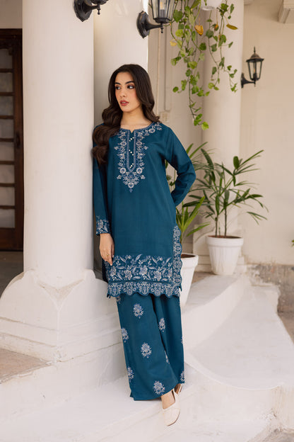 2PC Winter Embroidered Dress - 1188