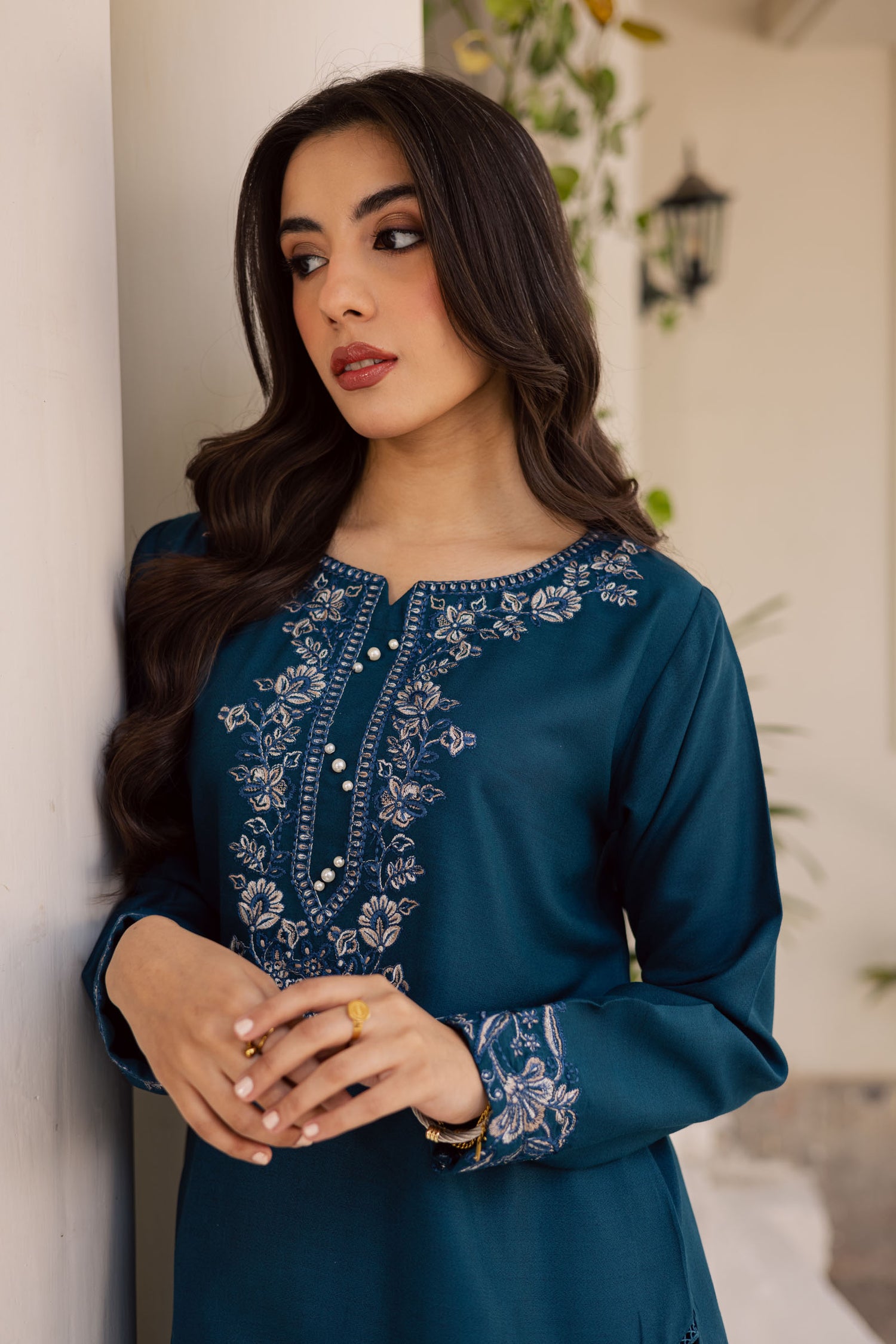 2PC Winter Embroidered Dress - 1188