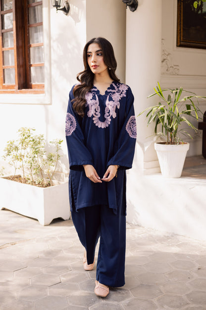 2PC Winter Embroidered Dress - 1190