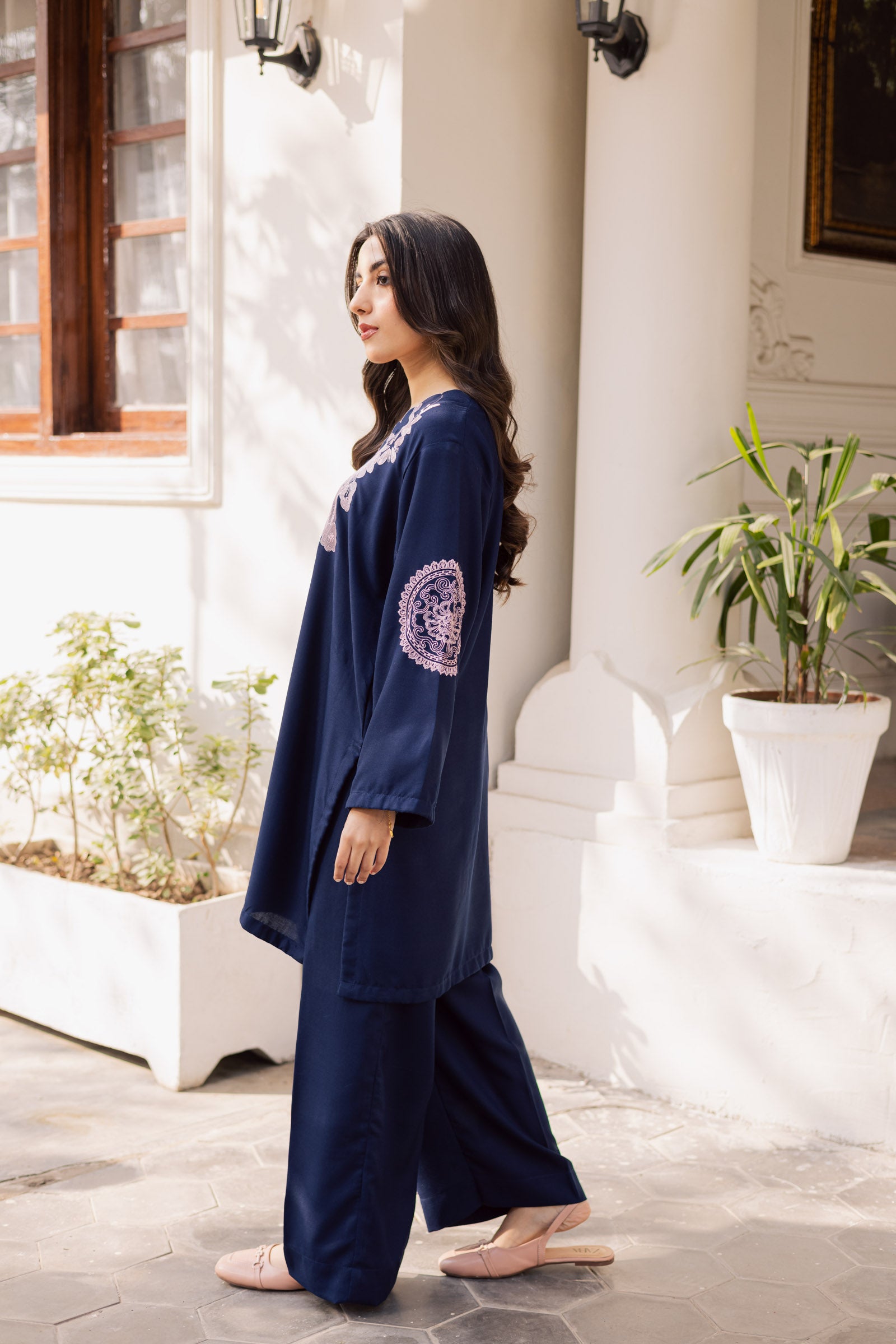 2PC Winter Embroidered Dress - 1190