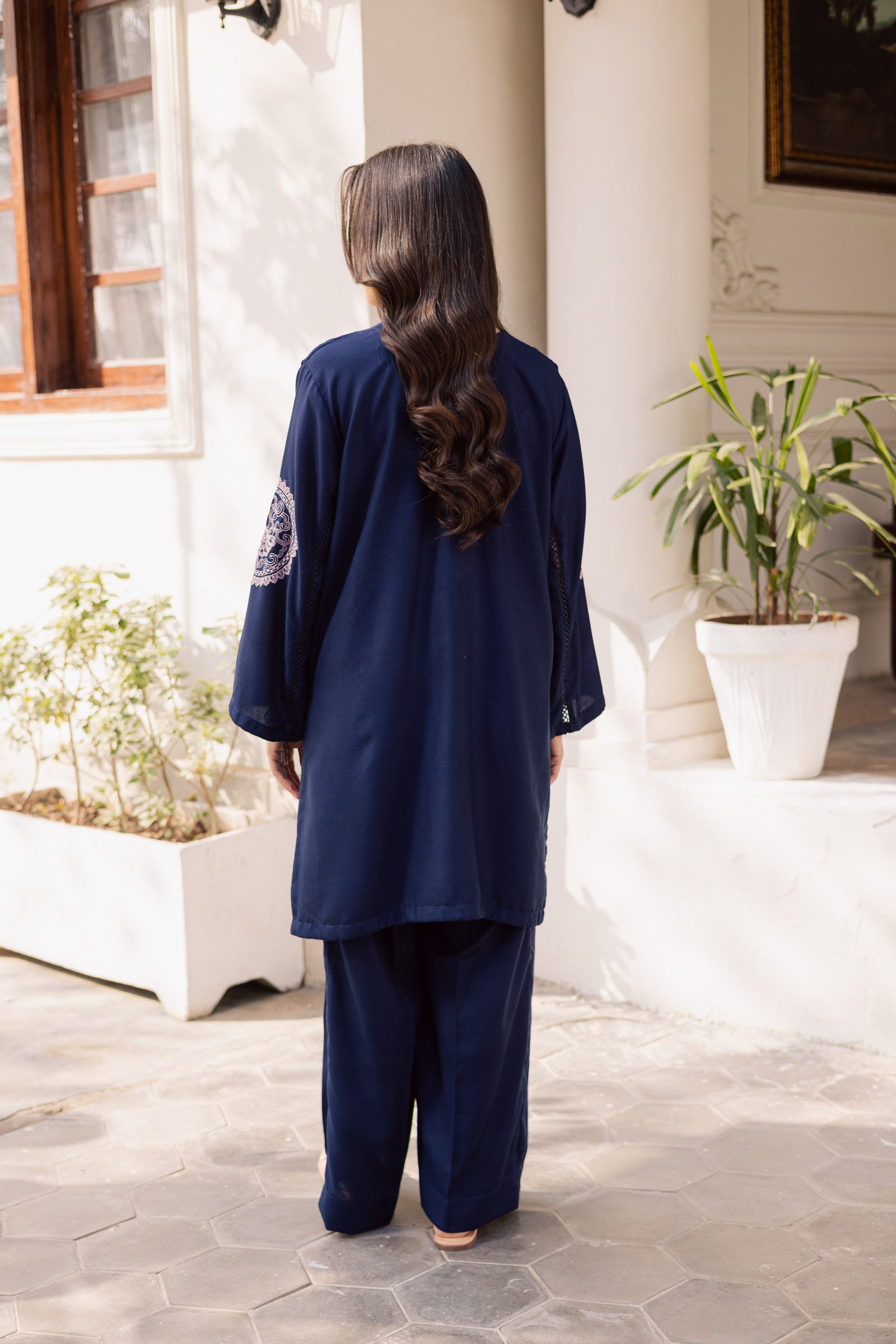 2PC Winter Embroidered Dress - 1190