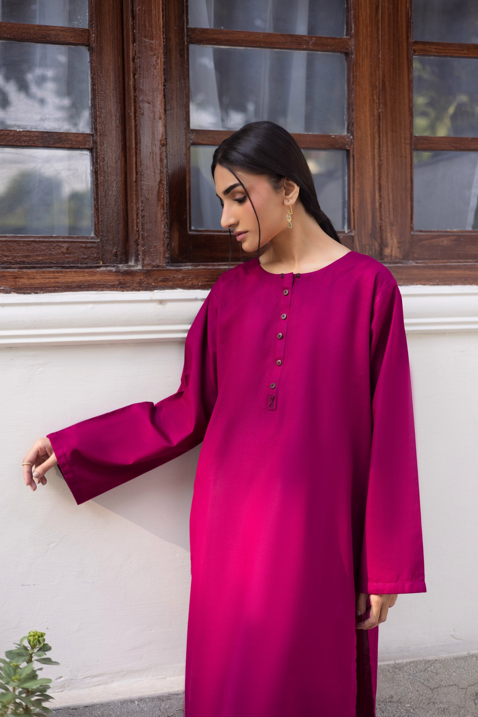 2 PC Khaddar Solid CSK 02 - Plum