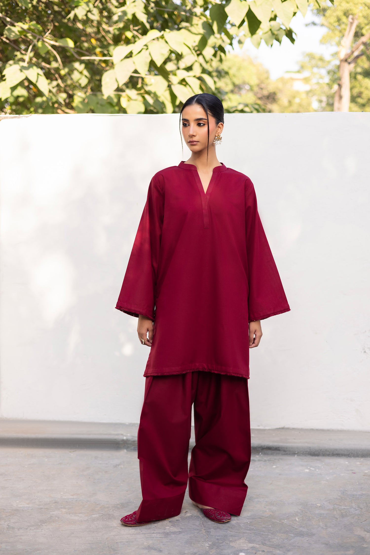 2 PC Khaddar Solid FSK 03 – Maroon