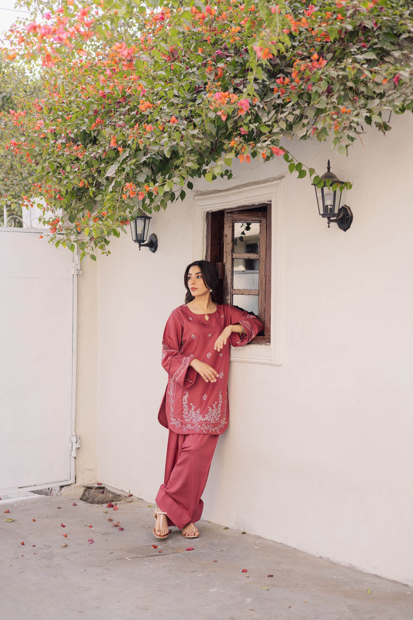 2PC Winter Embroidered Dress - 1202